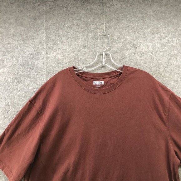 Duluth Trading Co Longtail Tee Mens L Rust Brown Relaxed fit Short Sleeve Cotton - Picture 5 of 8
